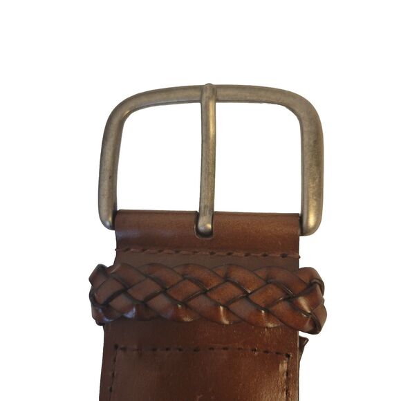 Women's Boho Belt Braided Brown Leather Size XL Belt - Picture 8 of 8